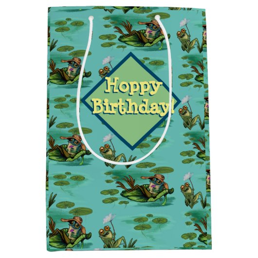 Chill Frogs genießen Sommer Mittlere Geschenktüte (Vorderseite)