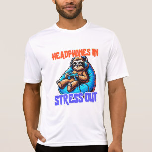 Chill Gamer Sloth Kopfhörer Controller Relax T-Shirt