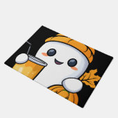 Chill Ghost Warme Kaffee Gemüter Fall Fußmatte (Schrägansicht)