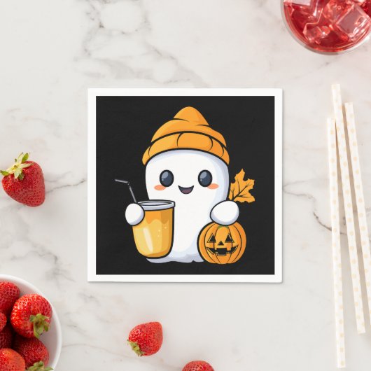 Chill Ghost Warme Kaffee Gemüter Fall Serviette (Beispiel)