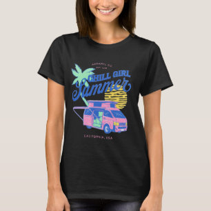 Chill Girl Summer Retro Van Design - Kalifornien V T-Shirt