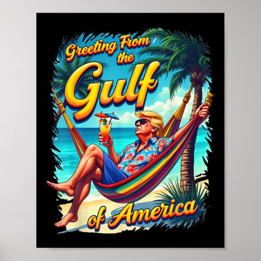 Chill Gruß aus dem Golf von Amerika Patrio Poster (Vorne)