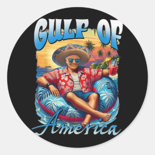 Chill Gruß aus dem Golf von Amerika Patrio Runder Aufkleber