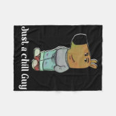 Chill Guy Dog Tee Funny Chill Guy Meme  Fleecedecke (Vorderseite (Horizontal))
