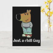 Chill Guy Hund Tee Lustiger Chill Guy Meme  Karte (Gelbe Blume)