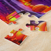 Chill Herbstbänke mit Pumpkins und Krähen Puzzle (Seite)