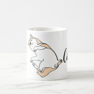Chill Hund Tasse - Niedliche, lazy Cat Line Art