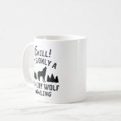 Chill Hungry Wolf Kaffeetasse (Vorderseite Links)