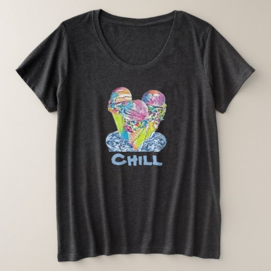 Chill Ice Creme Plus Size T - Shirt (Design vorne)