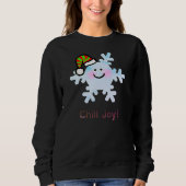 Chill Joy! - Cute Christmas Snowflake Smile Sweatshirt (Vorderseite)