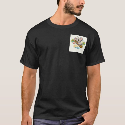 Chill Koala: Nature’s Simple Joys Sticker T-Shirt (Vorderseite)