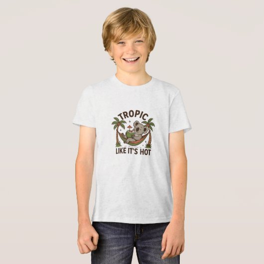 Chill Koala Vibes Tri-Blend Shirt (Vorderseite voll)