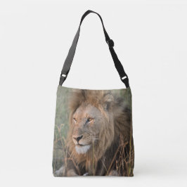 Chill Lion in natürlichem Rahmen Crossbody Bag Tragetaschen Mit Langen Trägern