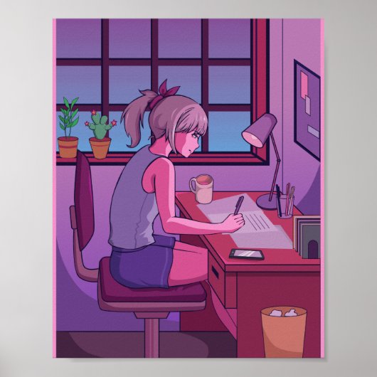 Chill Lofi Lernen Poster (Vorne)