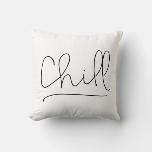 Chill Minimalistische Typografie Kissen