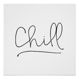 Chill Minimalistische Typografie Poster