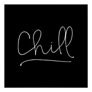 Chill Minimalistische Typografie Poster