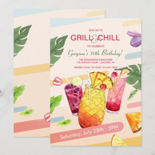 Chill mit uns einladung (Vorne/Hinten)