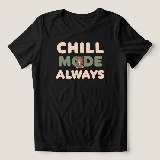 "Chill Mode Always" with a Relaxing Sloth Tri-Blend Shirt (Design Vorderseite)