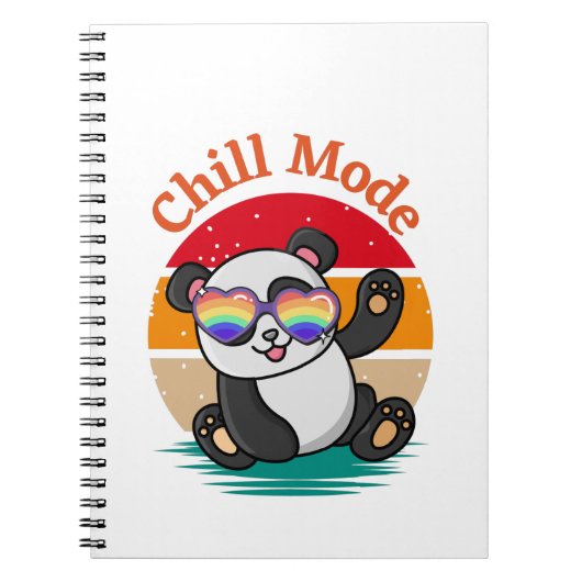 Chill Mode Panda Notizblock (Vorderseite)