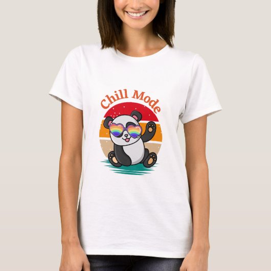 Chill Mode Panda T-Shirt (Vorderseite)
