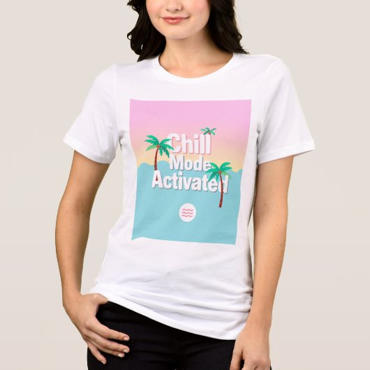 Chill-Modus aktiviert Tri-Blend Shirt (Vorderseite)