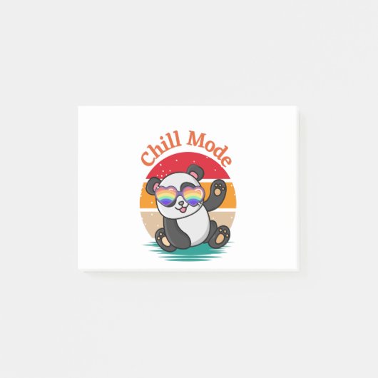 Chill-Modus-Panda Post-it Klebezettel (Vorderseite)