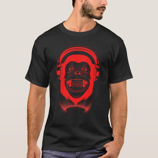 Chill Monkey modische Affen Music Gaming Angesagt  T-Shirt (Vorderseite)