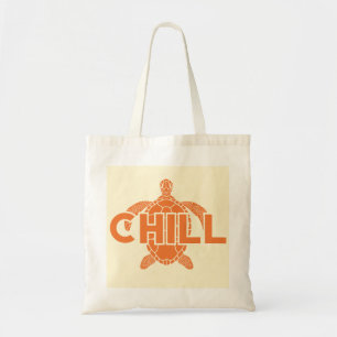 Chill Orange Sea Turtle Summer Beach Urlaub Niedli Tragetasche