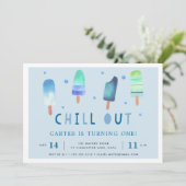 Chill Out | Einladung zur Geburtstagspartei (Stehend Vorderseite)