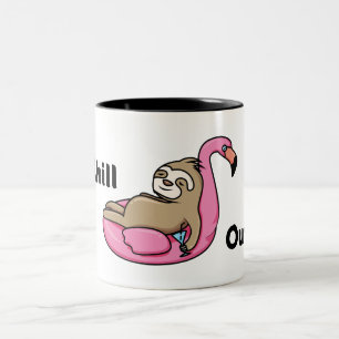 Chill-Out-Faultier Zweifarbige Tasse