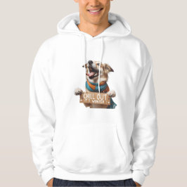 "Chill Out, It's Winter! Excited Dog  Hoodie