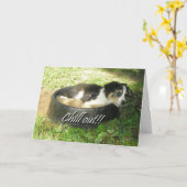 "Chill Out!" Karte (Gelbe Blume)