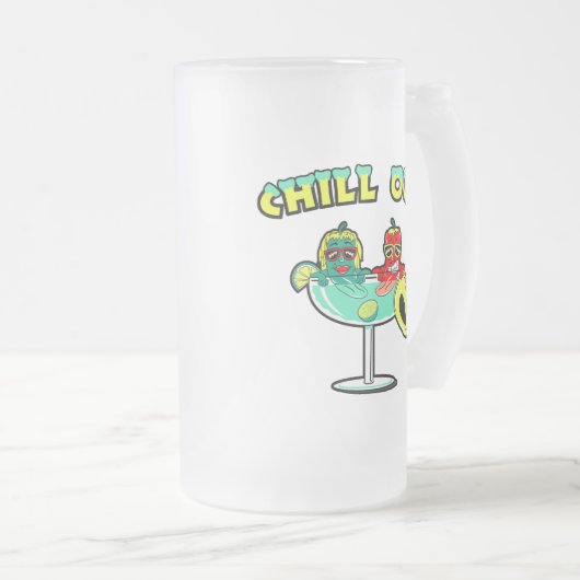 Chill Out Mattglas Bierglas (VorderseiteRechts)