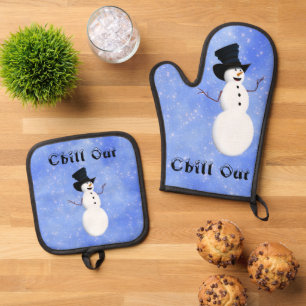 Chill Out Oven Mitt & Pot Holder Ofenhandschuh & Topflappen-Set