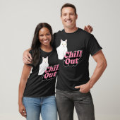 Chill out - Retro-Katze für Kinder in rosa und T-Shirt (Unisex)