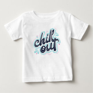 Chill Out Retro-Typografie Baby Grafik T-Shirt