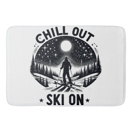 Chill out Ski on on Badematte (Vorderseite)
