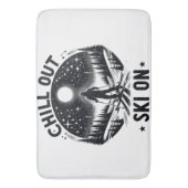 Chill out Ski on on Badematte (Vorderseite Vertikal)