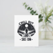 Chill out Ski on on Begleitkarte (Stehend Vorderseite)
