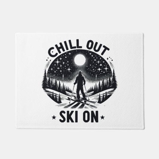 Chill out Ski on on Fußmatte (Vorderseite)