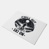 Chill out Ski on on Fußmatte (Schrägansicht)