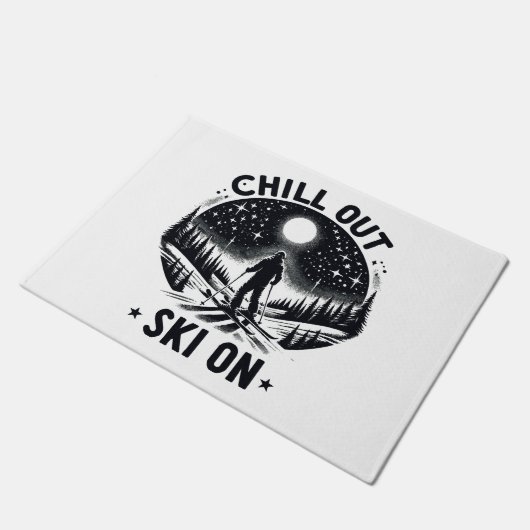 Chill out Ski on on Fußmatte (Schrägansicht)