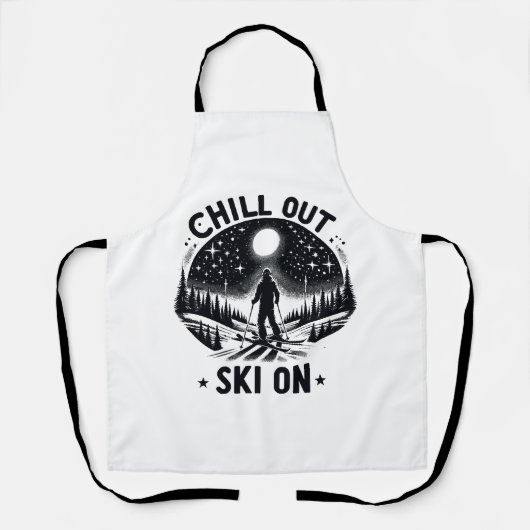 Chill out Ski on on Schürze (Vorderseite)
