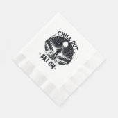 Chill out Ski on on Serviette (Ecke)