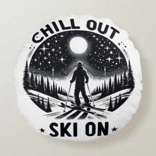 Chill out Ski on Rundes Kissen