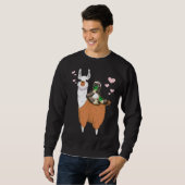 Chill Out Sloth Rides Llama Trendy Sweatshirt (Vorne ganz)