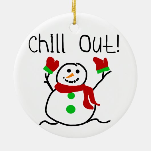 Chill Out Snowman Keepake Ornament (Hinten)