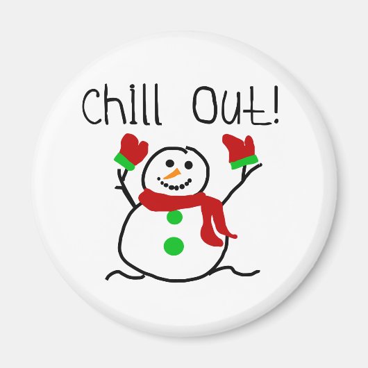 Chill Out Snowman Magnet (Vorne)