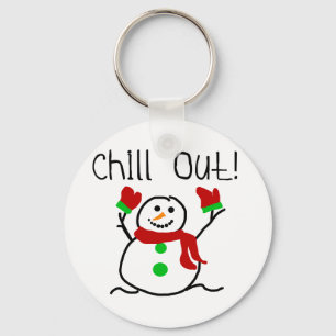 Chill Out Snowman Tshirts und Geschenke Schlüsselanhänger